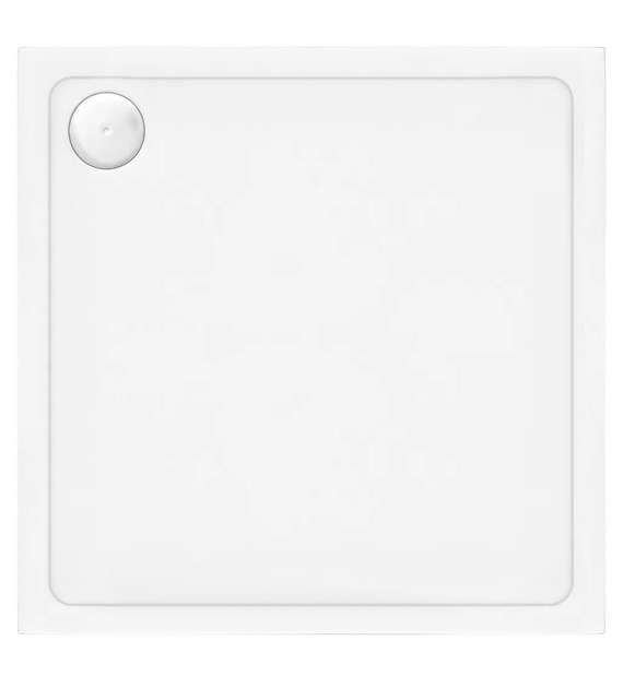 BRODZIK SAVOY WHITE 90X90X6cm + SYFON