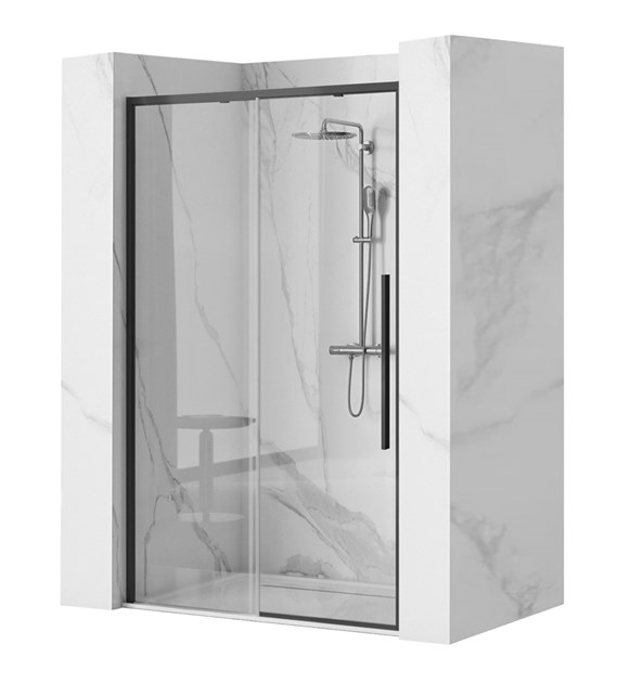 DRZWI PRYSZNICOWE SOLAR BLACK 100