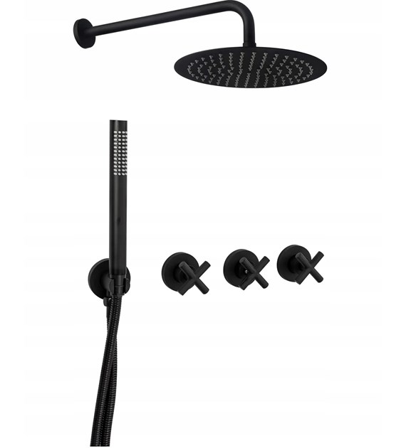 ZESTAW NATRYSKOWY PODTYNKOWY EXIT CZARNY