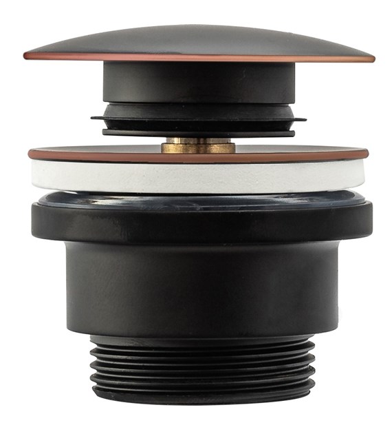 KOREK KLIK-KLAK UNIWERSALNY CZARNY PRZECIERANY