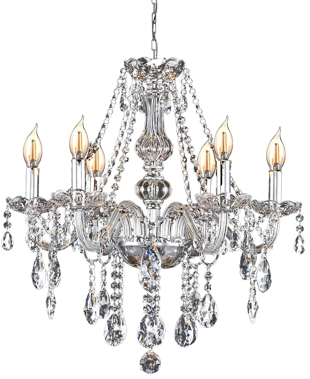 LAMPA 392183 KRYSZTAŁOWA  6-RAMIENNA