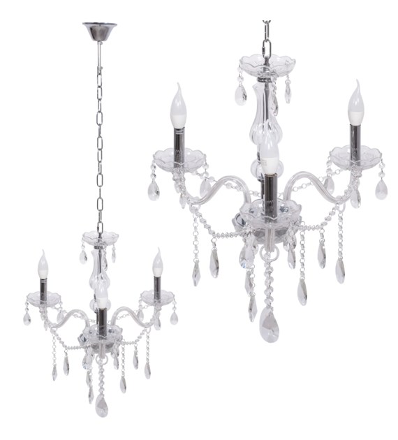 LAMPA 300752 KRYSZTAŁOWA  3-RAMIENNA