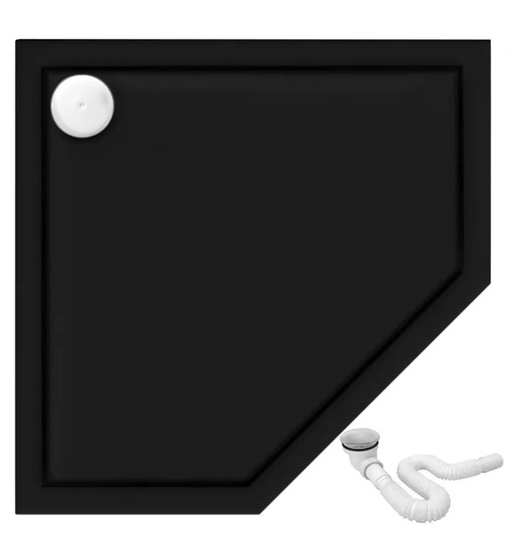 BRODZIK DIAMOND BLACK 90x90x5cm