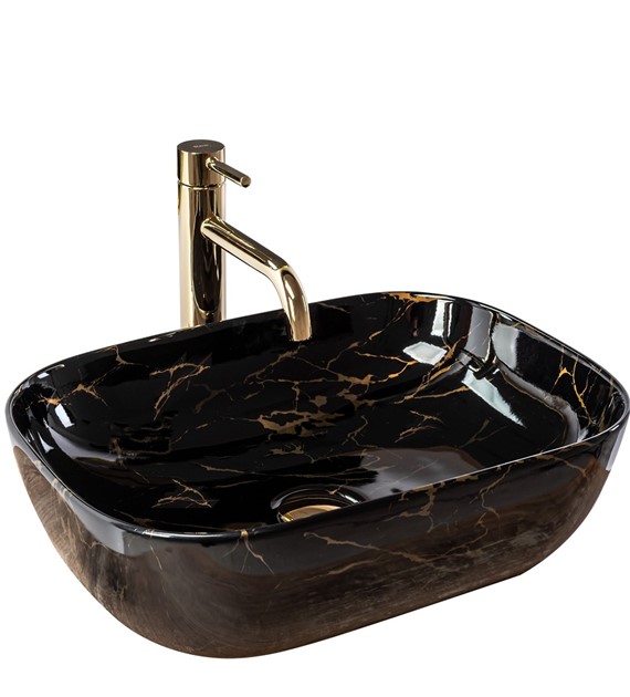 UMYWALKA BELINDA BLACK MARBLE SHINY - NABLATOWA