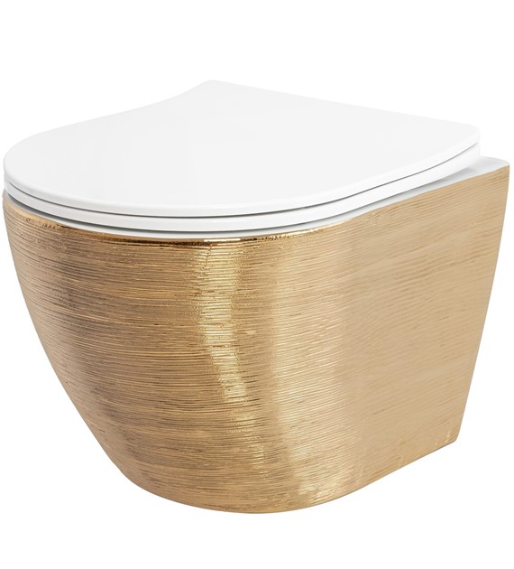 WC - CARLO MINI RIML DUR/FLAT/ZM BRUSH GOLD/WHITE