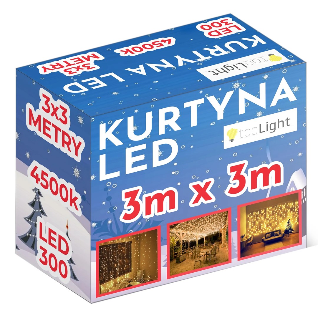 311334 KURTYNA LED DIODY CIEPŁE