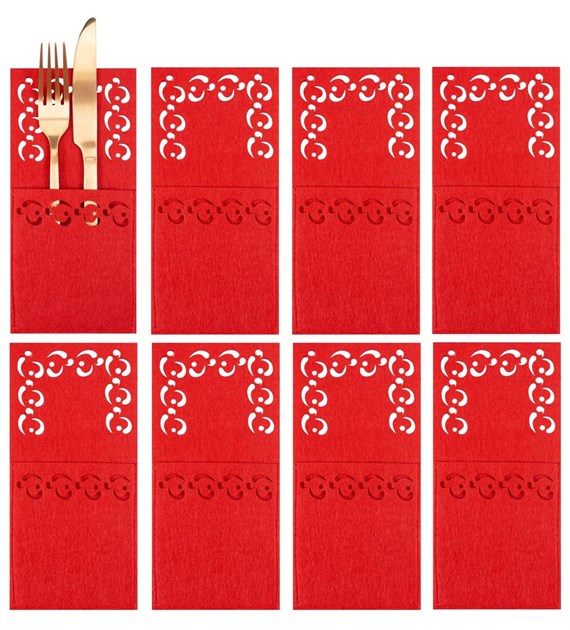 ETUI NA SZTUĆCE KF357-8R RED 8szt