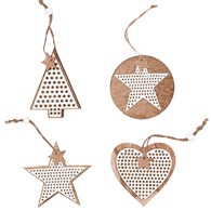 DEKORACJE ŚWIĄTECZNE KL-21X17 MIX 4szt