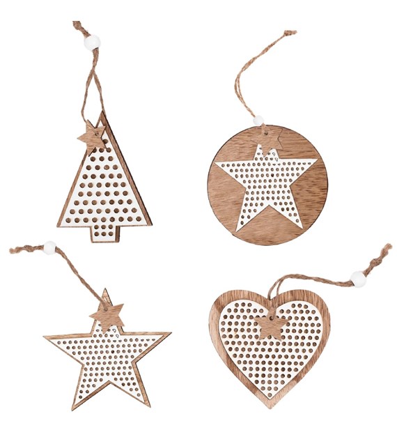 DEKORACJE ŚWIĄTECZNE KL-21X17 MIX 4szt