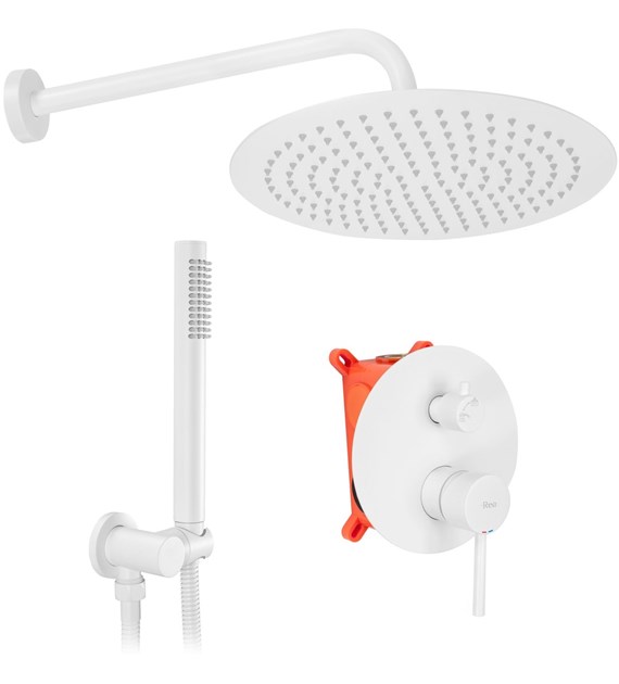 ZESTAW NATRYSKOWY PODTYNKOWY LUNGO BIAŁY + BOX