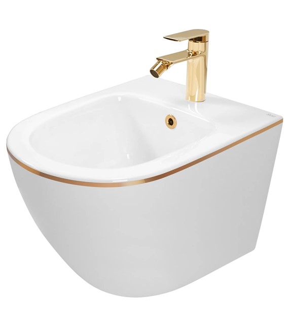 BIDET CARLO MINI WHITE GOLD EDGE