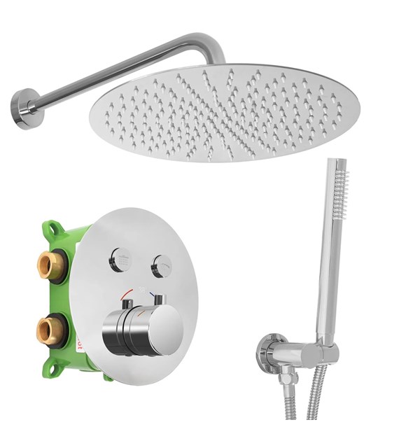 ZESTAW NATRYSKOWY LUNGO-MILER CHROM TERMOSTAT