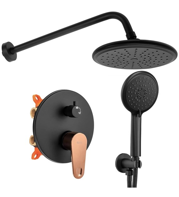 ZESTAW NATRY PODTY MILD CZARNY/RÓŻOWE ZŁOTO + BOX