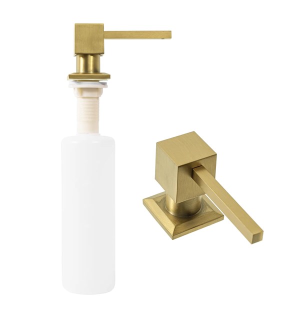 DOZOWNIK DO MYDŁA KWADRAT SZCZOTKOWANY ZŁOTY 330ML