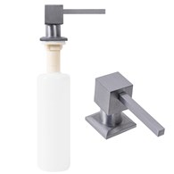 DOZOWNIK DO MYDŁA KWADRAT SZCZOTKOWANY NIKIEL330ML