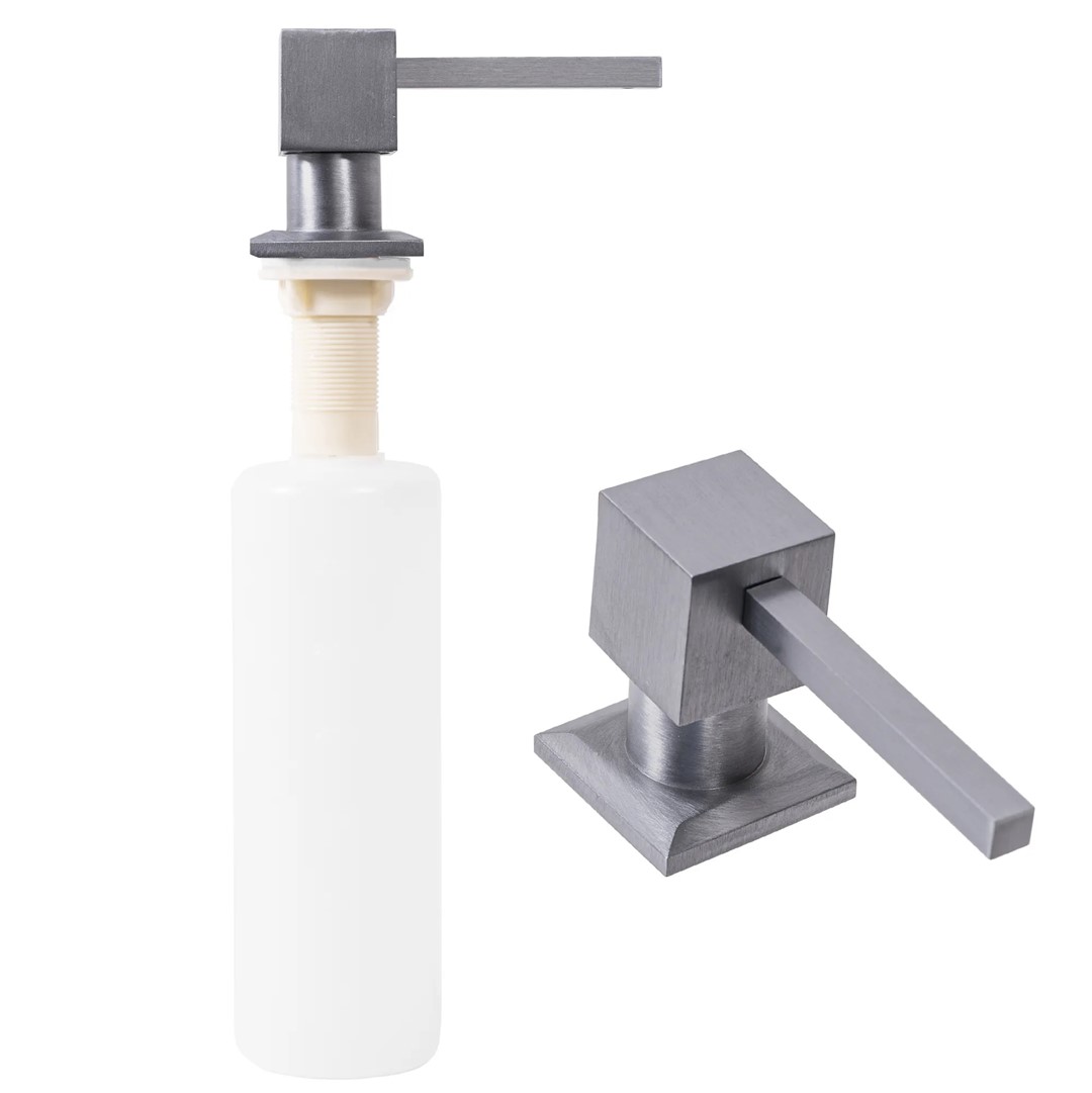 DOZOWNIK DO MYDŁA KWADRAT SZCZOTKOWANY NIKIEL330ML