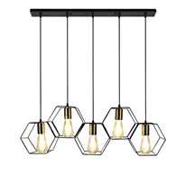 LAMPA APP1133-5CP BLACK/GOLD