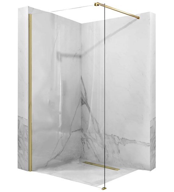 ŚCIANKA PRYSZNICOWA AERO BRUSH GOLD 90