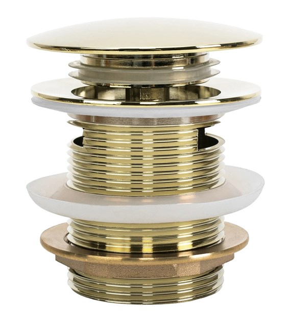 KOREK DO WANNY Z PRZELEWEM ZŁOTY 6cm