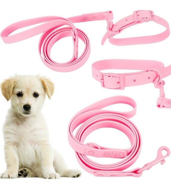 GUMOWA SMYCZ + OBROŻA RÓŻOWY S PJ-068