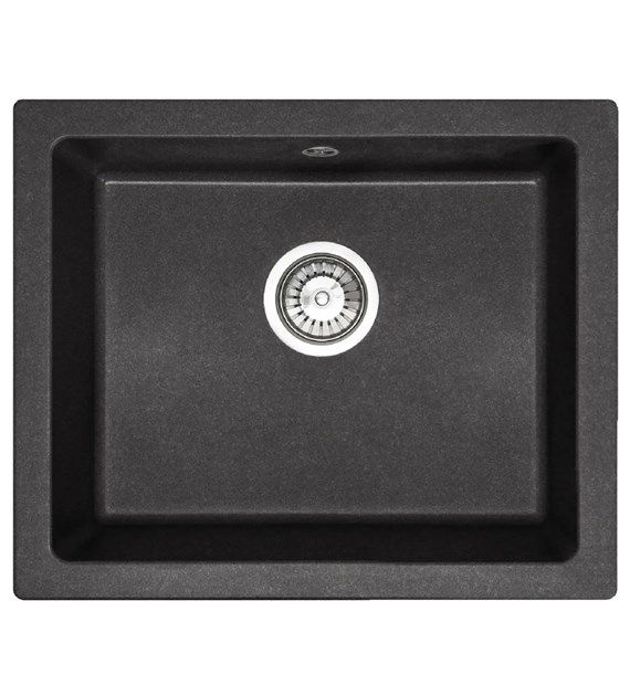ZLEWOZMYWAK GRANITOWY NELS CZARNY NAKR 56X46+SYFON