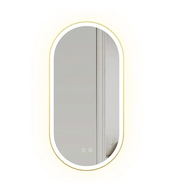 LUSTRO LED OVL BRUSH GOLD 50X100CM