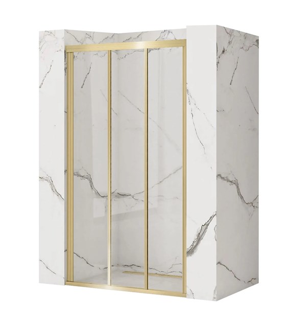 DRZWI PRYSZNICOWE ALEX BRUSH GOLD 120