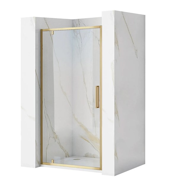 DRZWI PRYSZNICOWE RAPID SWING BRUSH GOLD 100