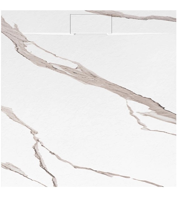 BRODZIK BAZALT CARRARA WHITE 90x90