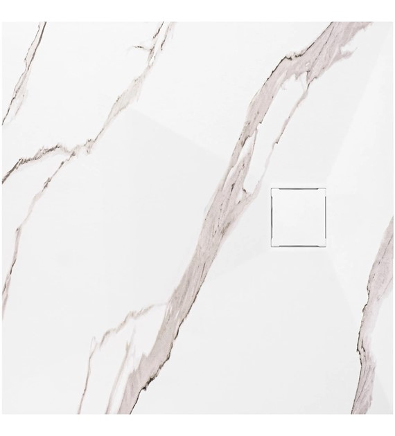 BRODZIK MAGNUM CARRARA WHITE 90x90