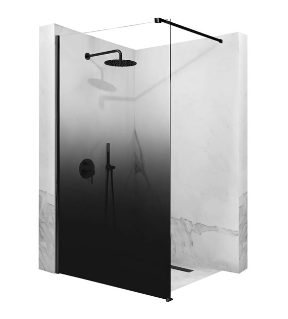ŚCIANKA PRYSZNICOWA AERO OMBRE BLACK/BLACK 110