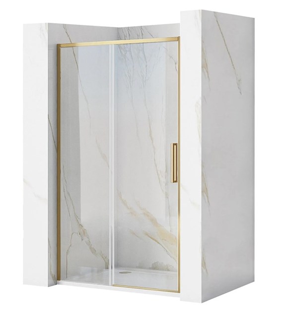 DRZWI PRYSZNICOWE RAPID SLIDE BRUSH GOLD 140