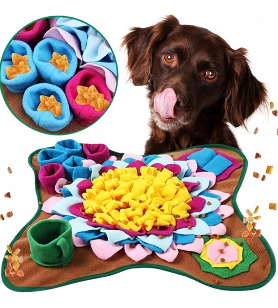 MATA WĘCHOWA BROWN/YELLOW/BLUE 50x50 332997 PJ-092