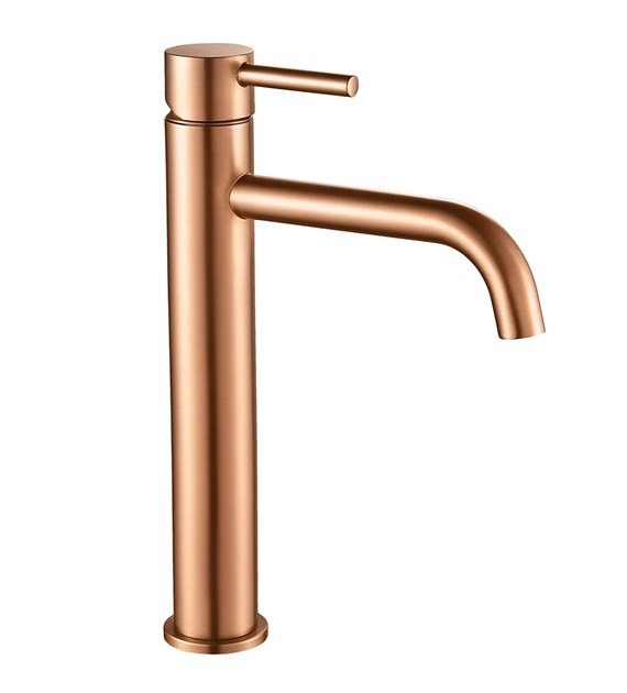 BATERIA UMYWALKOWA LUNGO MIEDŹ SZCZOTKOWANA WYSOKA