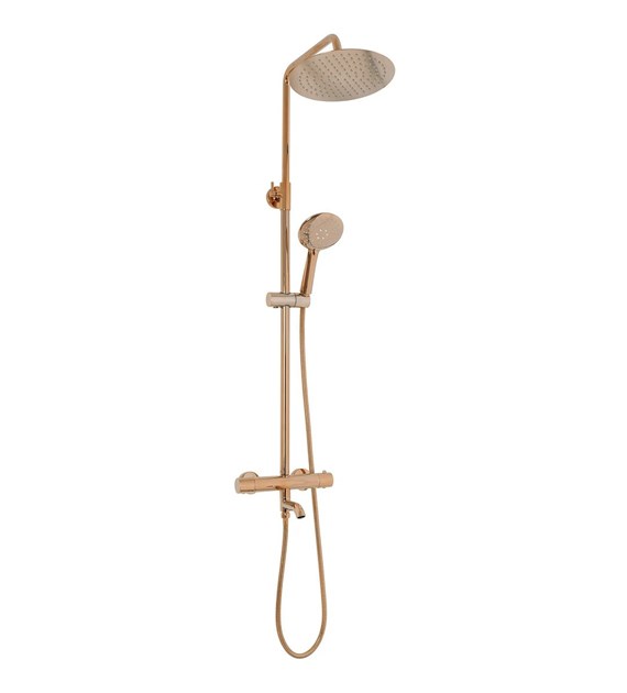 ZESTAW NATRYSKOWO-WANNOWY LUNGO MIEDŹ TERMOSTAT