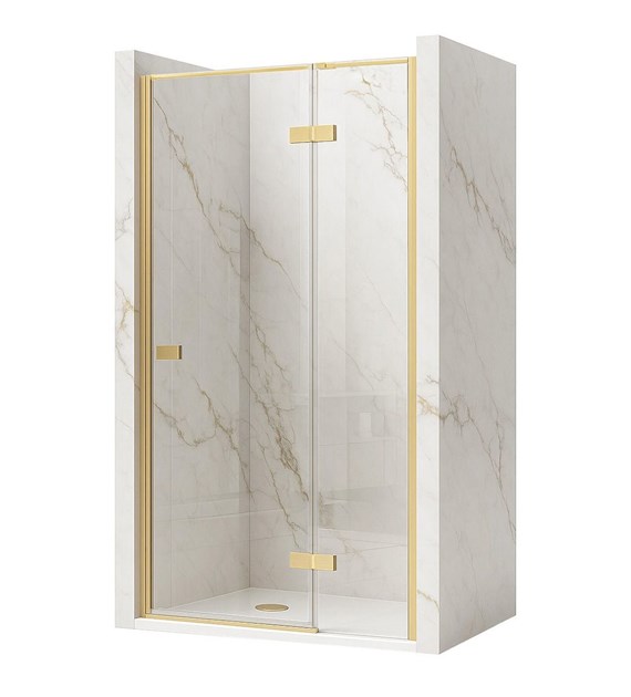 DRZWI PRYSZNICOWE ATLAS BRUSH GOLD 90 P