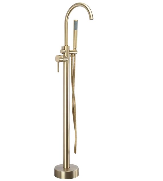 BATERIA WANNOWA PODŁOGOWA LUNGO ZŁOTA SZCZOTKOWANA