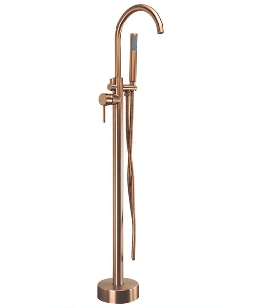 BATERIA WANNOWA PODŁOGOWA LUNGO MIEDŹ SZCZOTKOWANA