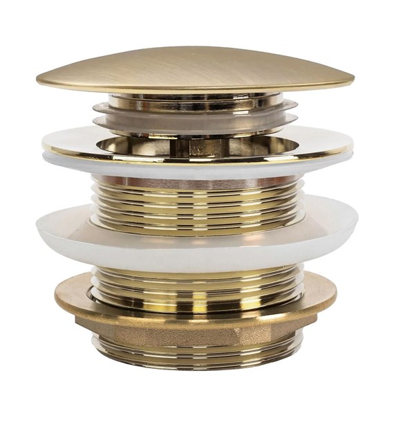 KOREK UNIWERSALNY DO WANNY ZŁOTY SZCZOTKOWANY