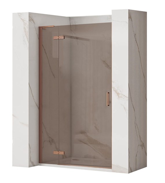 DRZWI PRYSZNICOWE HUGO BROWN/BRUSH COPPER 90