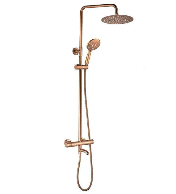 ZESTAW NATRYSKOWO-WANNOWY LUNGO DIAMOND MIEDŹ TERM