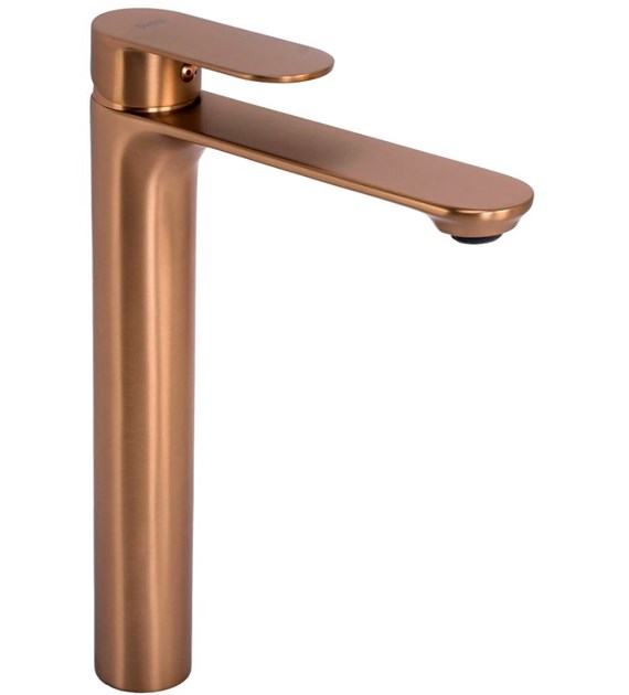 BATERIA UMYWALKOWA DROP MIEDŹ SZCZOTKOWANA WYSOKA