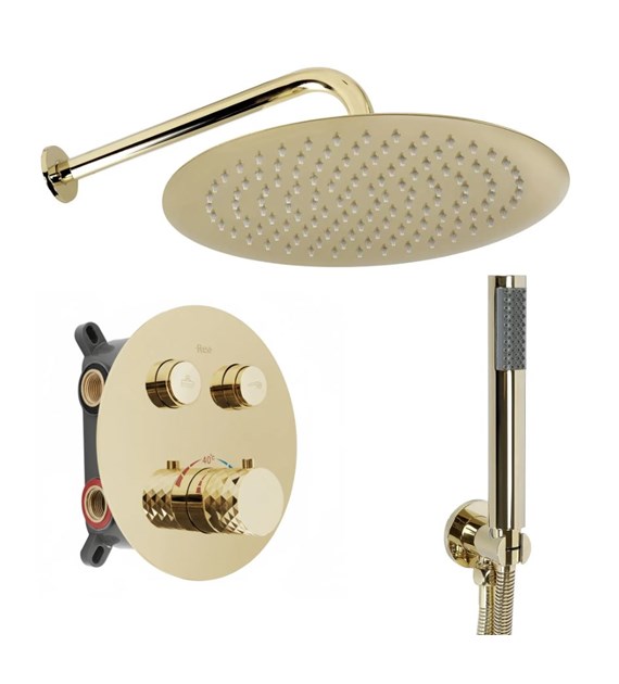 ZESTAW NATRYSKOWY PODTY LUNGO DIAMOND ZŁOTY TERMOS