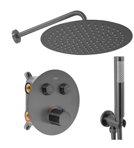 ZESTAW NATRYSKOWY PODTYNKOWY LUNGO TYTAN TERMOSTAT