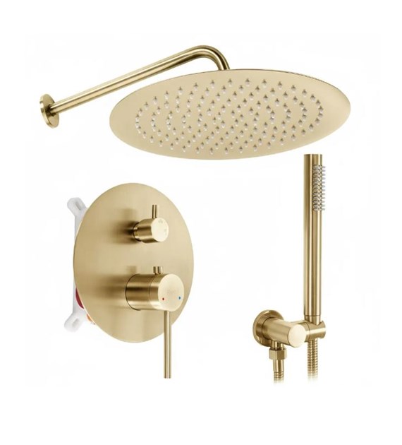 ZESTAW PODTYNKOWY JS-7029BG FOSS CLIF ZŁOTY SZCZOT