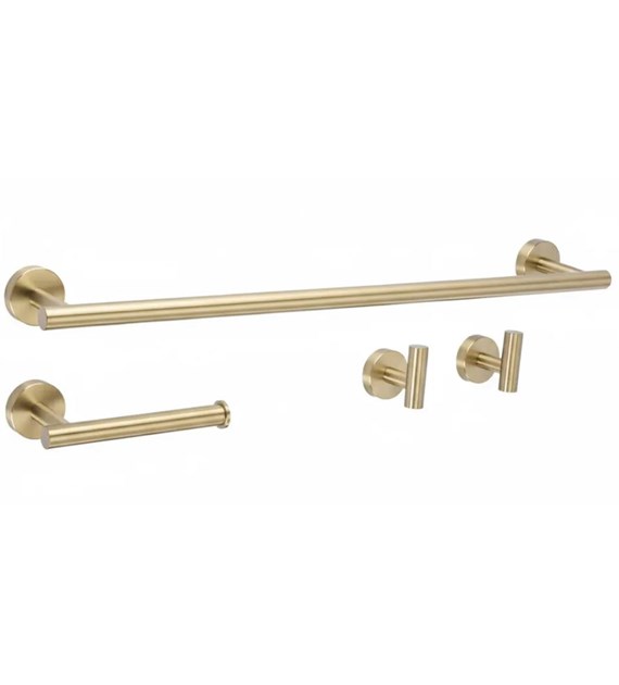 KOMPLET WIESZAKÓW ŁAZIENKOWYCH ARI BRUSH GOLD