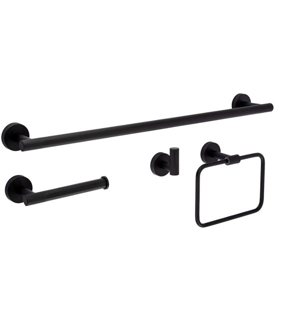 KOMPLET WIESZAKÓW ŁAZIENKOWYCH GRID BLACK