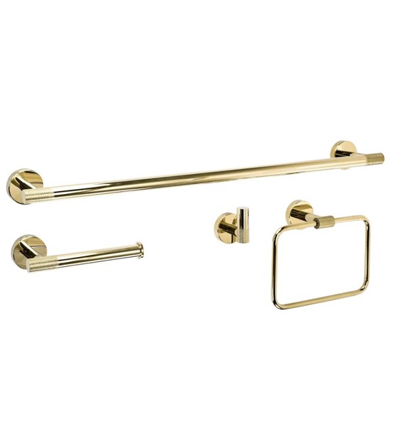 KOMPLET WIESZAKÓW ŁAZIENKOWYCH GRID GOLD