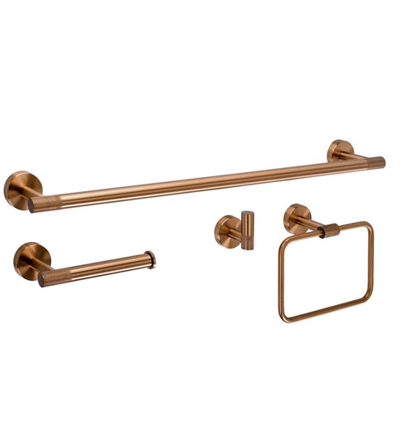 KOMPLET WIESZAKÓW ŁAZIENKOWYCH GRID BRUSH COPPER