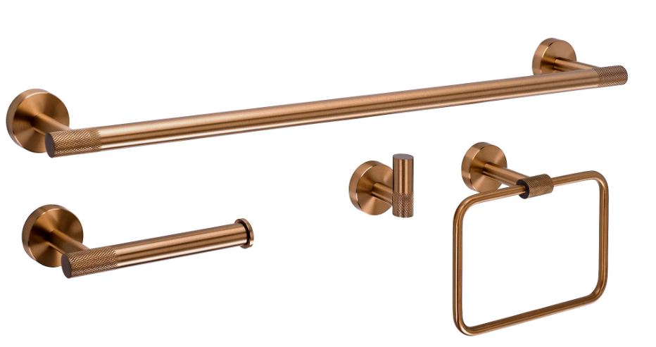 KOMPLET WIESZAKÓW ŁAZIENKOWYCH GRID BRUSH COPPER